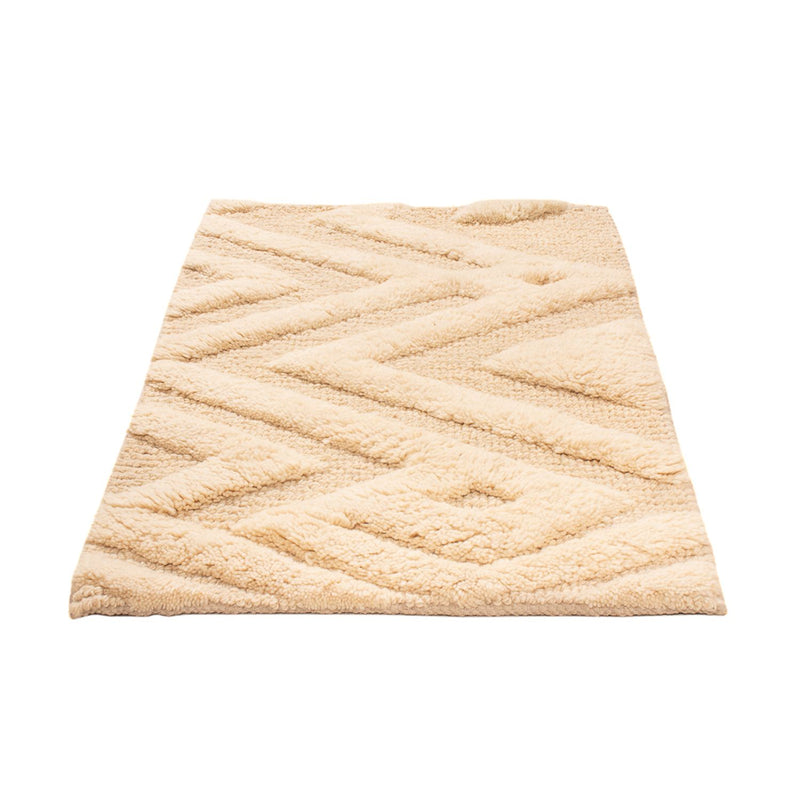 Wool Rug - 90 x 60 cm - light beige