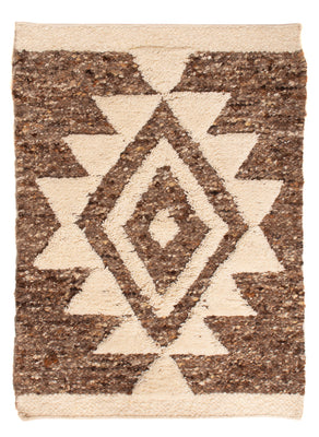 Wool Rug - 90 x 60 cm - dark beige