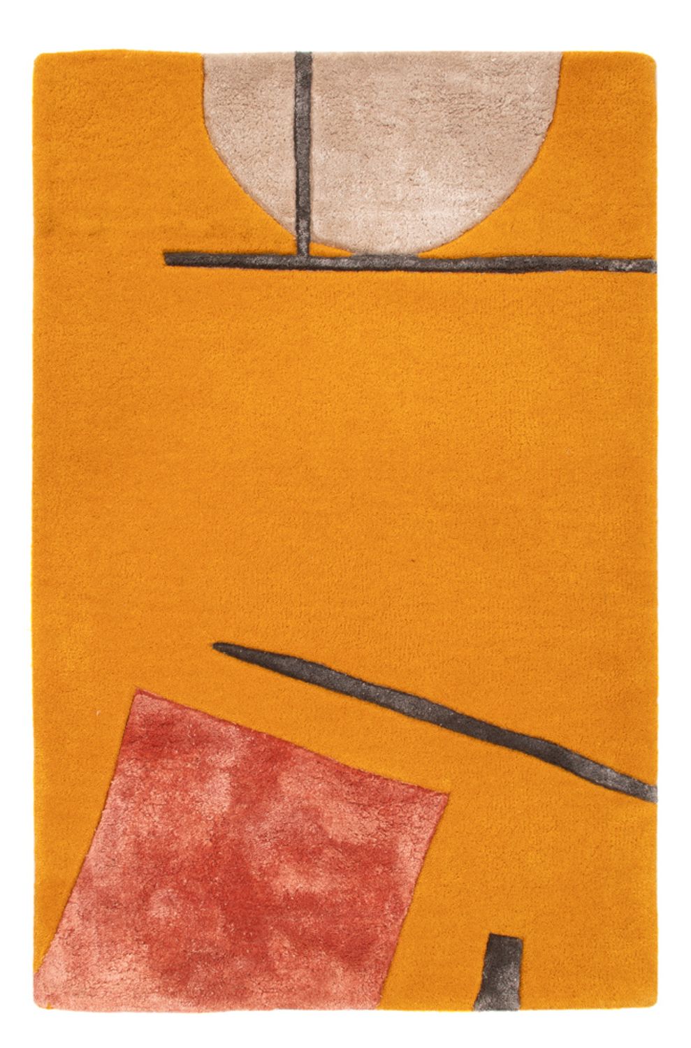 Designer Rug - 90 x 60 cm - gold