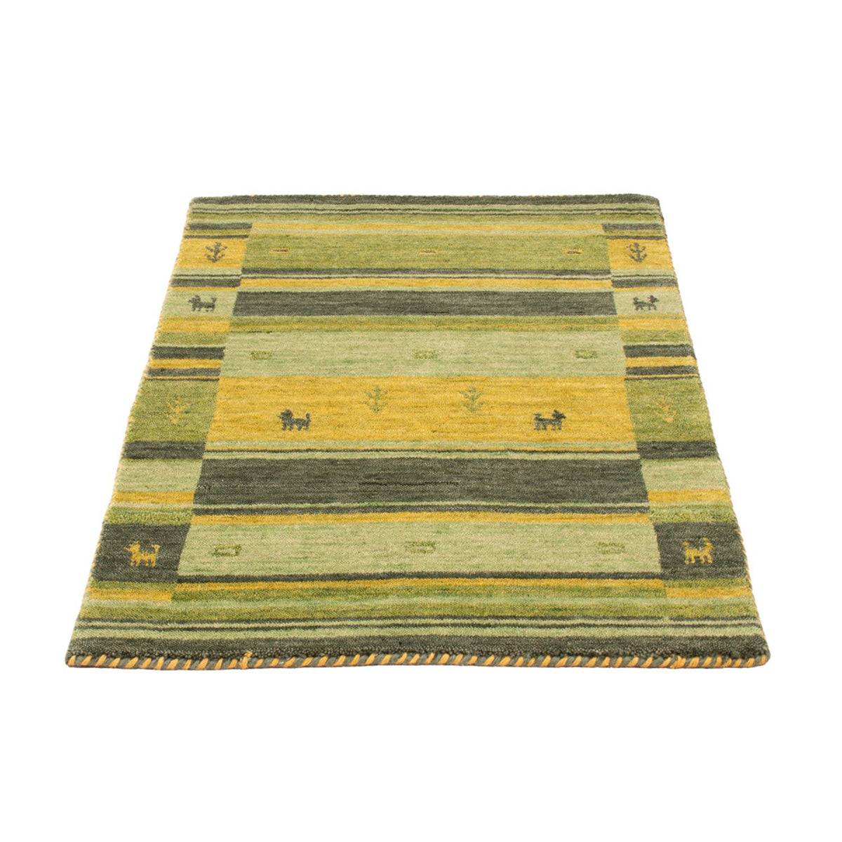 Gabbeh Rug - Softy - 90 x 60 cm - green