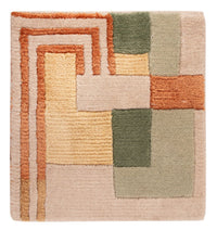 Designer Rug square  - 30 x 30 cm - green
