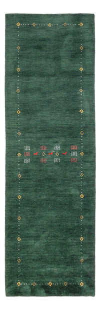 Runner Gabbeh Rug - Softy - 300 x 80 cm - green