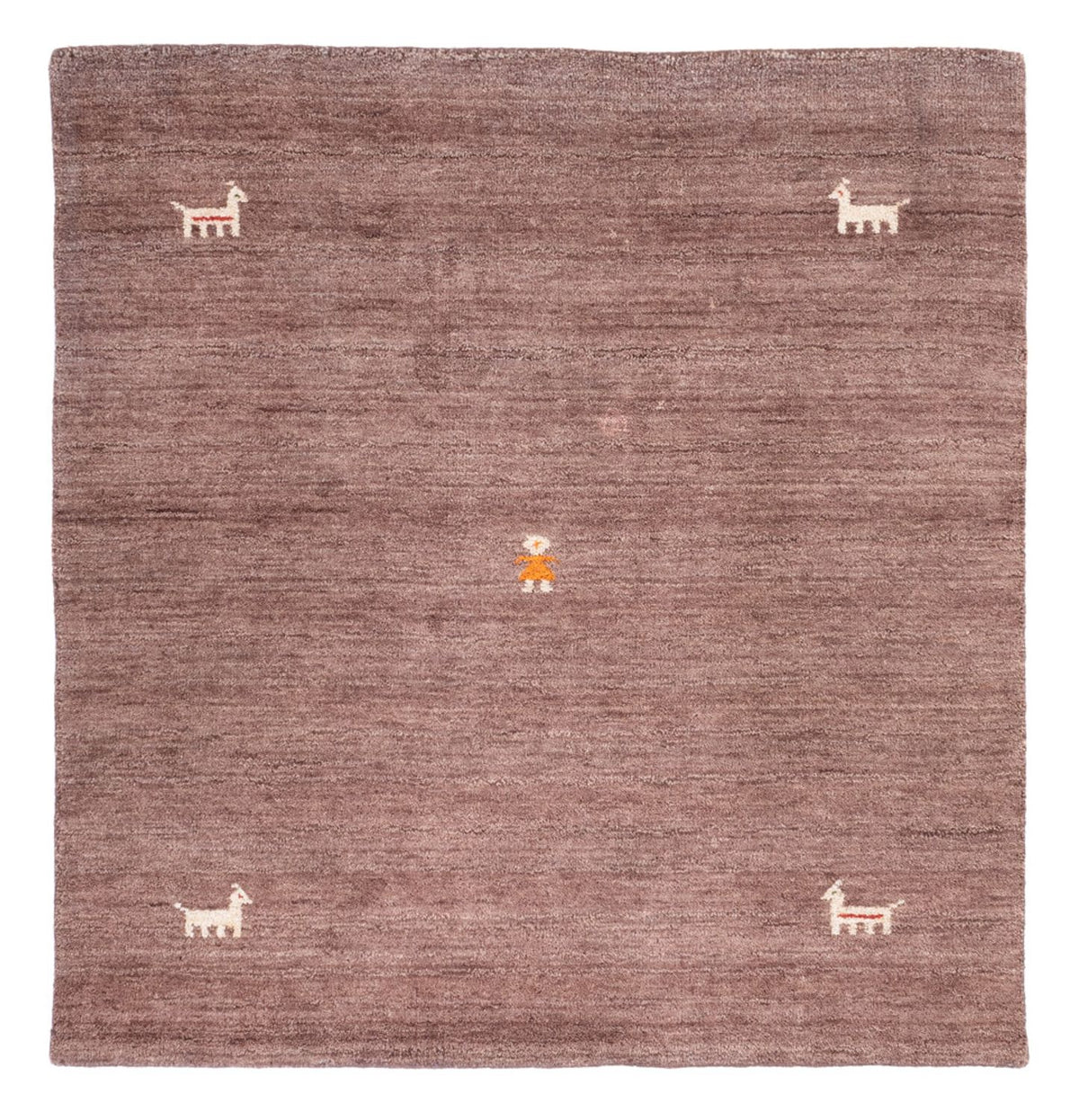 Gabbeh Rug - Softy square  - 150 x 150 cm - brown