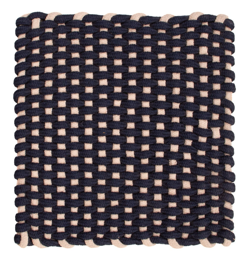 Rug square  - 41 x 41 cm - dark blue