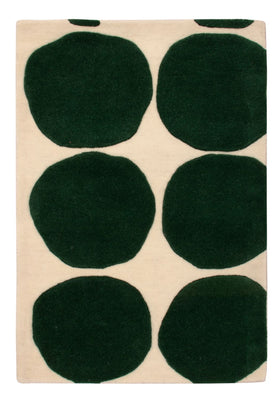 Wool Rug - 90 x 60 cm - green