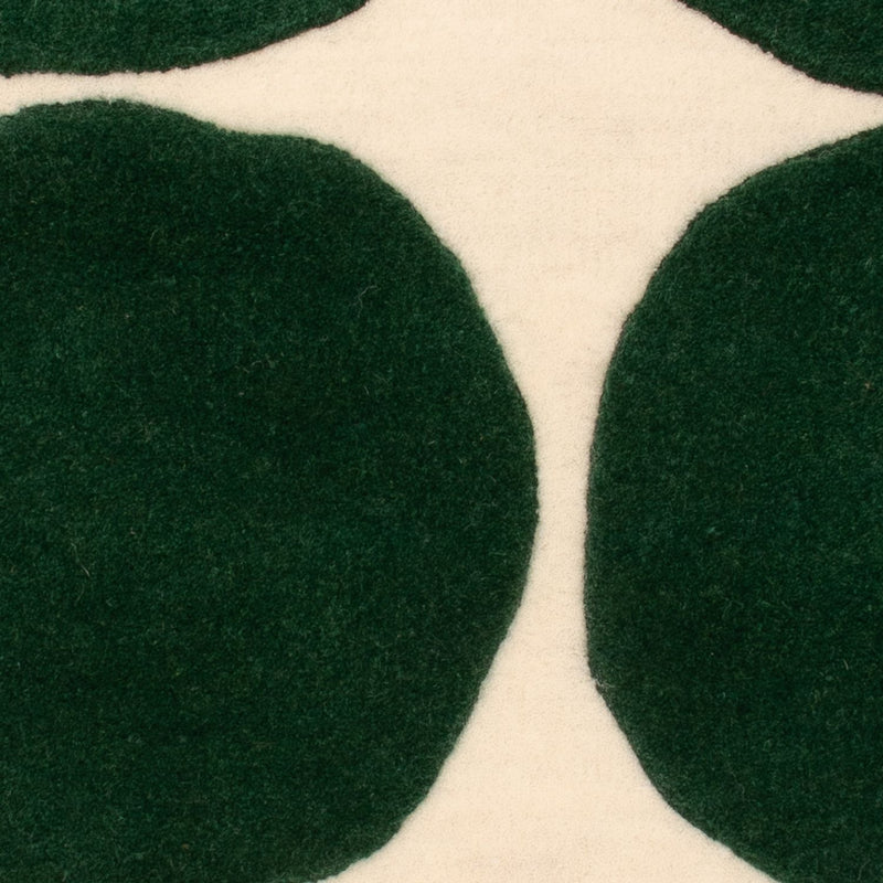 Wool Rug - 90 x 60 cm - green