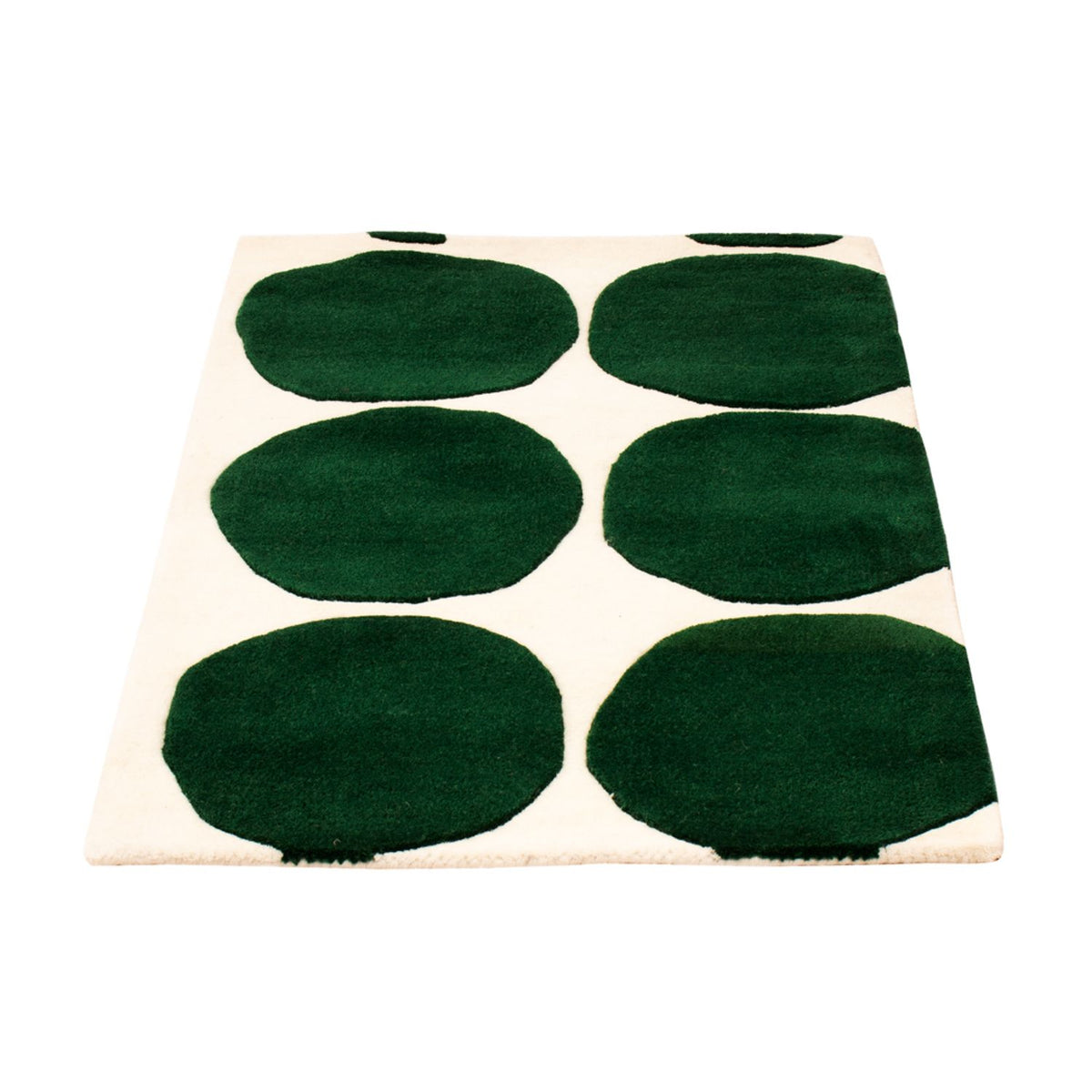 Wool Rug - 90 x 60 cm - green