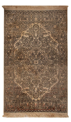 Silk Rug - Kashmir Silk - 103 x 60 cm - beige