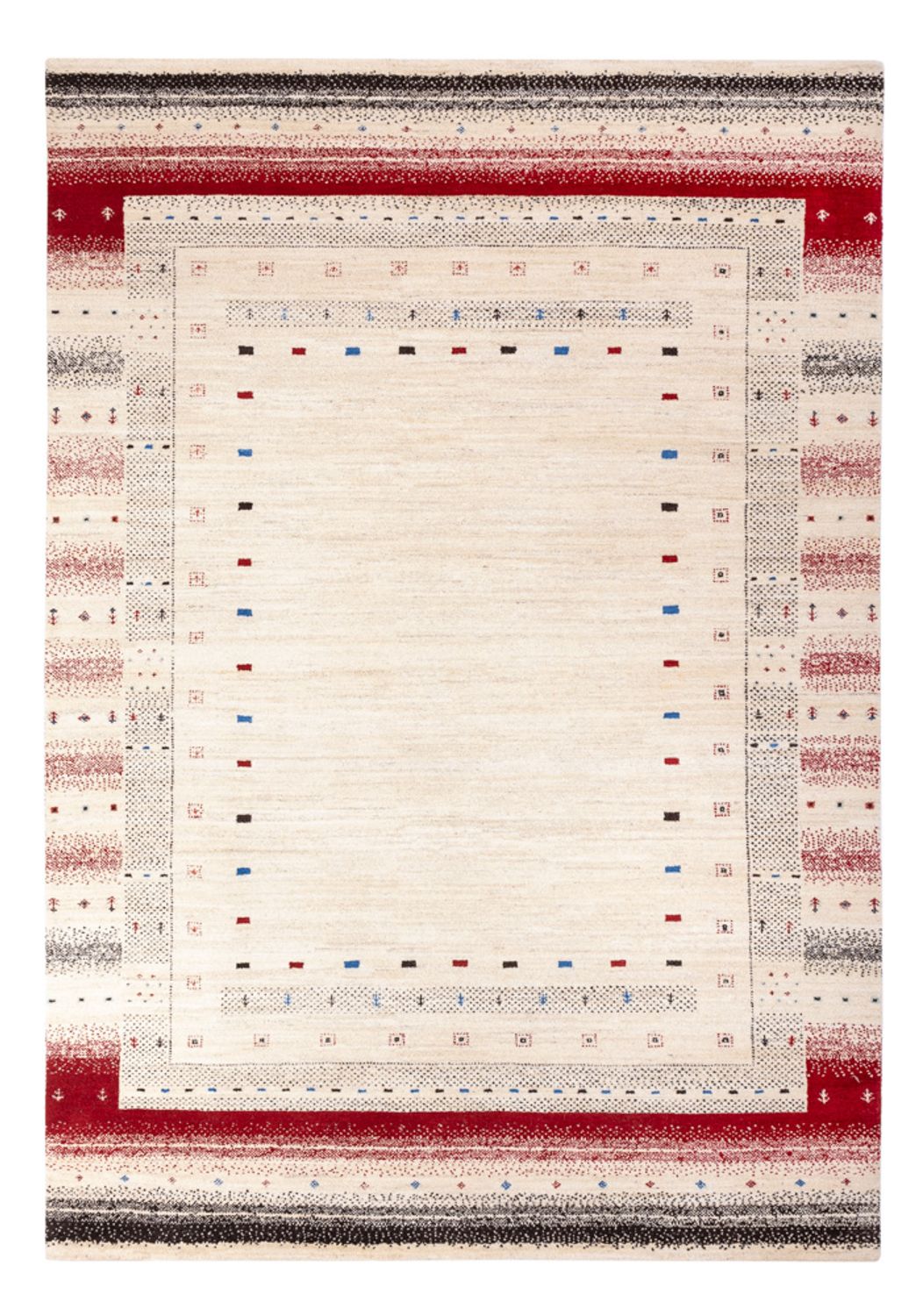 Gabbeh Rug - Loribaft Indus - 242 x 168 cm - cream