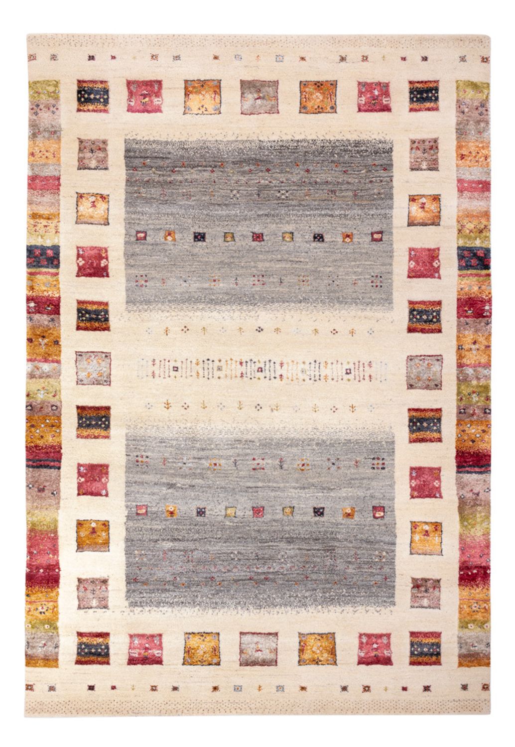 Gabbeh Rug - Loribaft Indus - 245 x 166 cm - natural