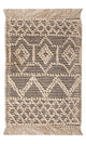 Wollteppich - 58 x 46 cm - schwarz-weiß