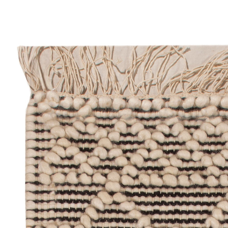 Wool Rug - 58 x 46 cm - black and white