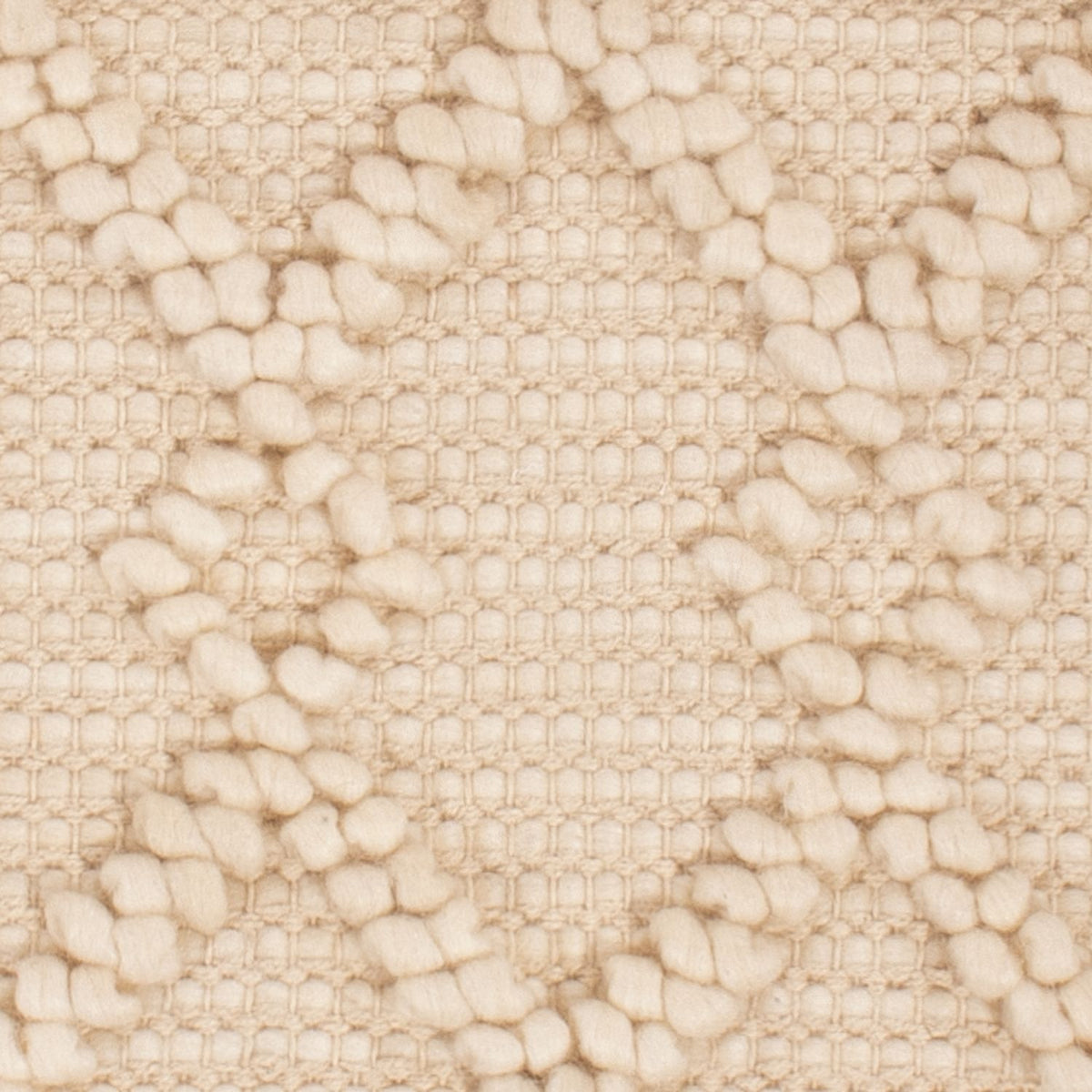Wool Rug square  - 48 x 46 cm - cream
