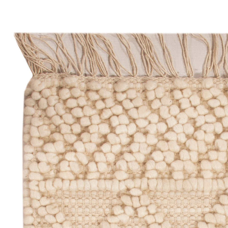 Wool Rug square  - 48 x 46 cm - cream