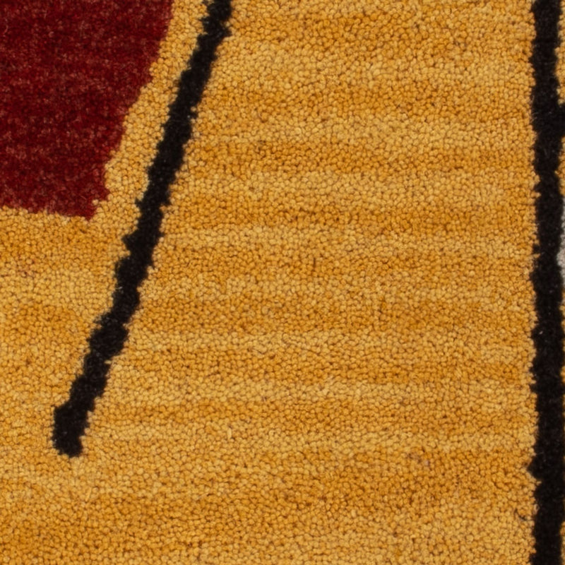 Wool Rug square  - 47 x 47 cm - gold