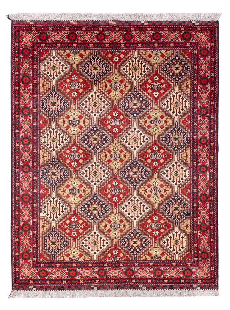 Afghan Rug - 198 x 152 cm - multicolored