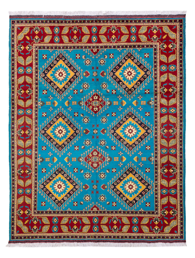 Afghan Rug - 195 x 150 cm - blue