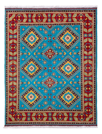 Afghan Rug - 195 x 150 cm - blue