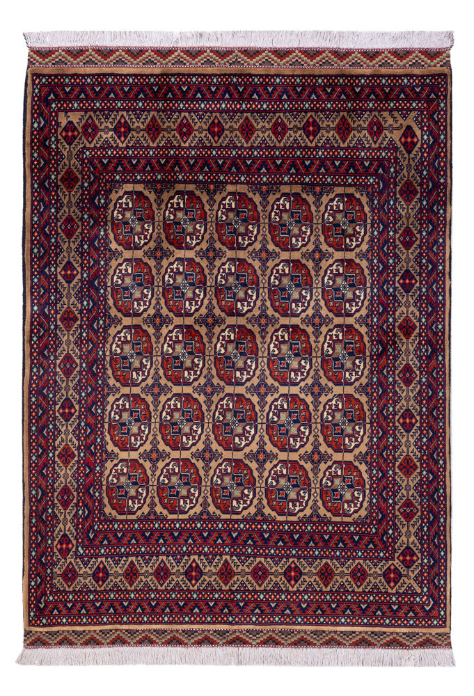 Afghan Rug - 195 x 148 cm - dark beige