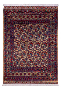 Afghan Rug - 195 x 148 cm - dark beige