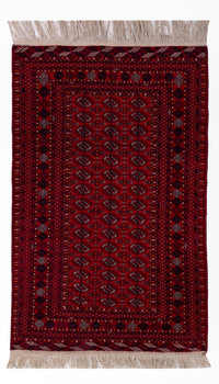 Afghan Rug - Bukhara - 209 x 132 cm - dark red