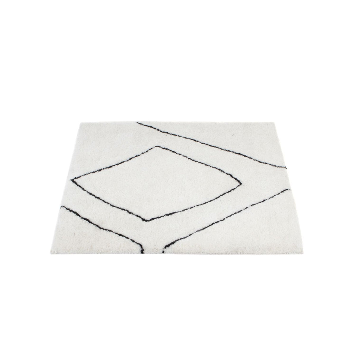 Wool Rug square  - 62 x 62 cm - light grey