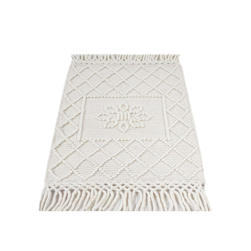 Wool Rug - 93 x 60 cm - light grey