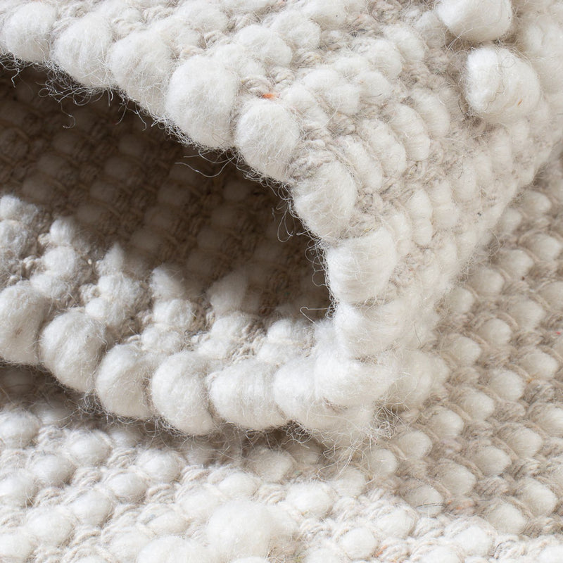 Wool Rug - 95 x 63 cm - light grey