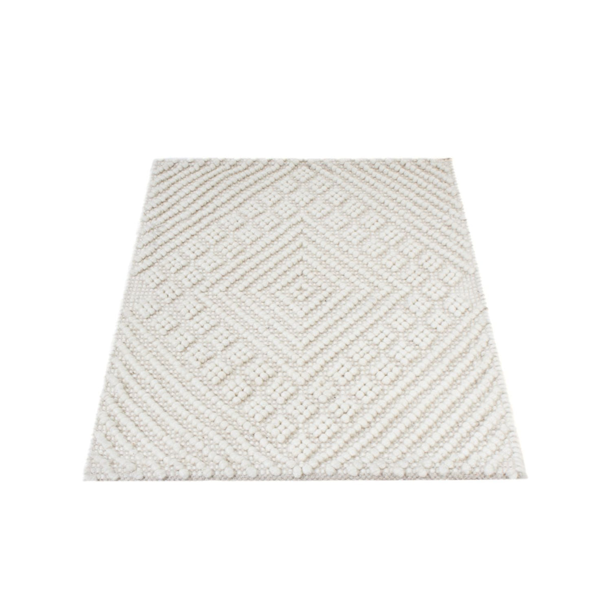 Wool Rug - 96 x 62 cm - light grey