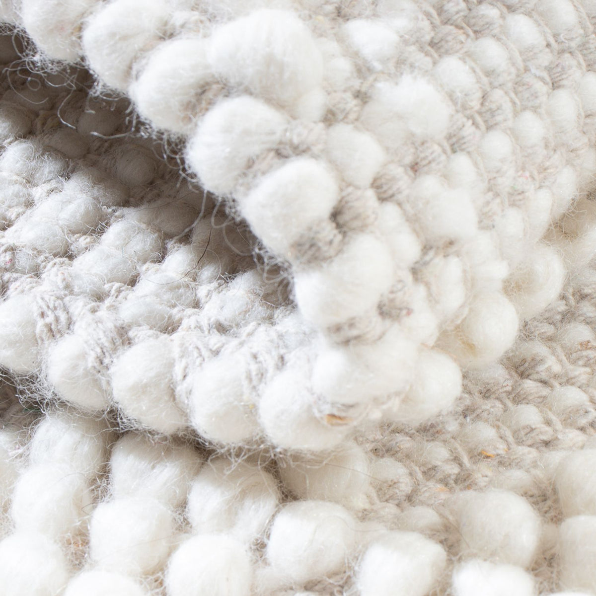 Wool Rug - 94 x 60 cm - light grey