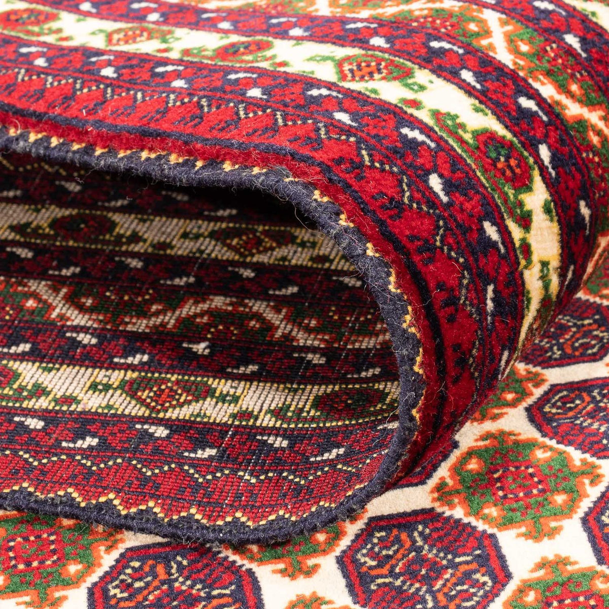 Runner Afghan Rug - 287 x 90 cm - beige