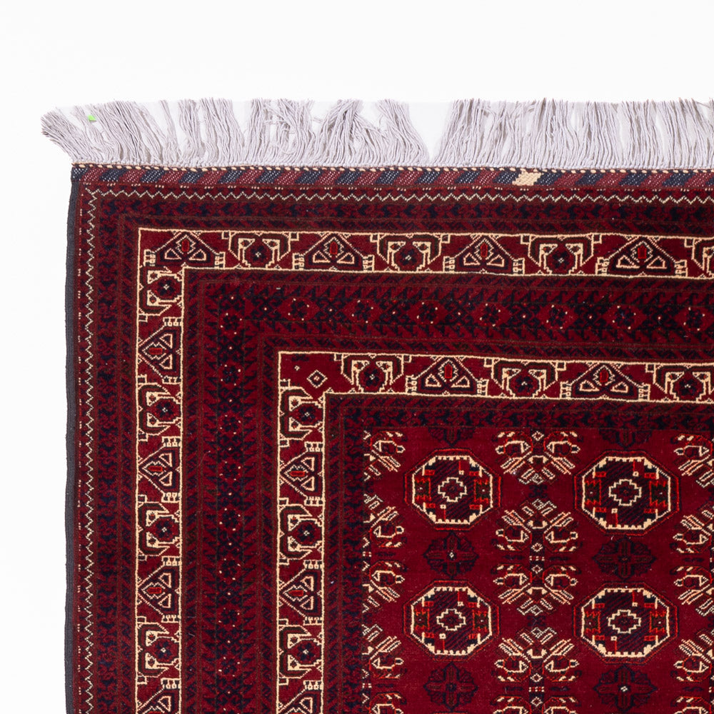 Afghan Rug - Bukhara - 280 x 188 cm - dark red