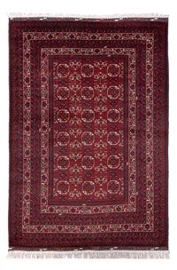 Afghan Rug - Bukhara - 290 x 201 cm - dark red