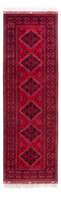 Runner Afghan Rug - 292 x 90 cm - red