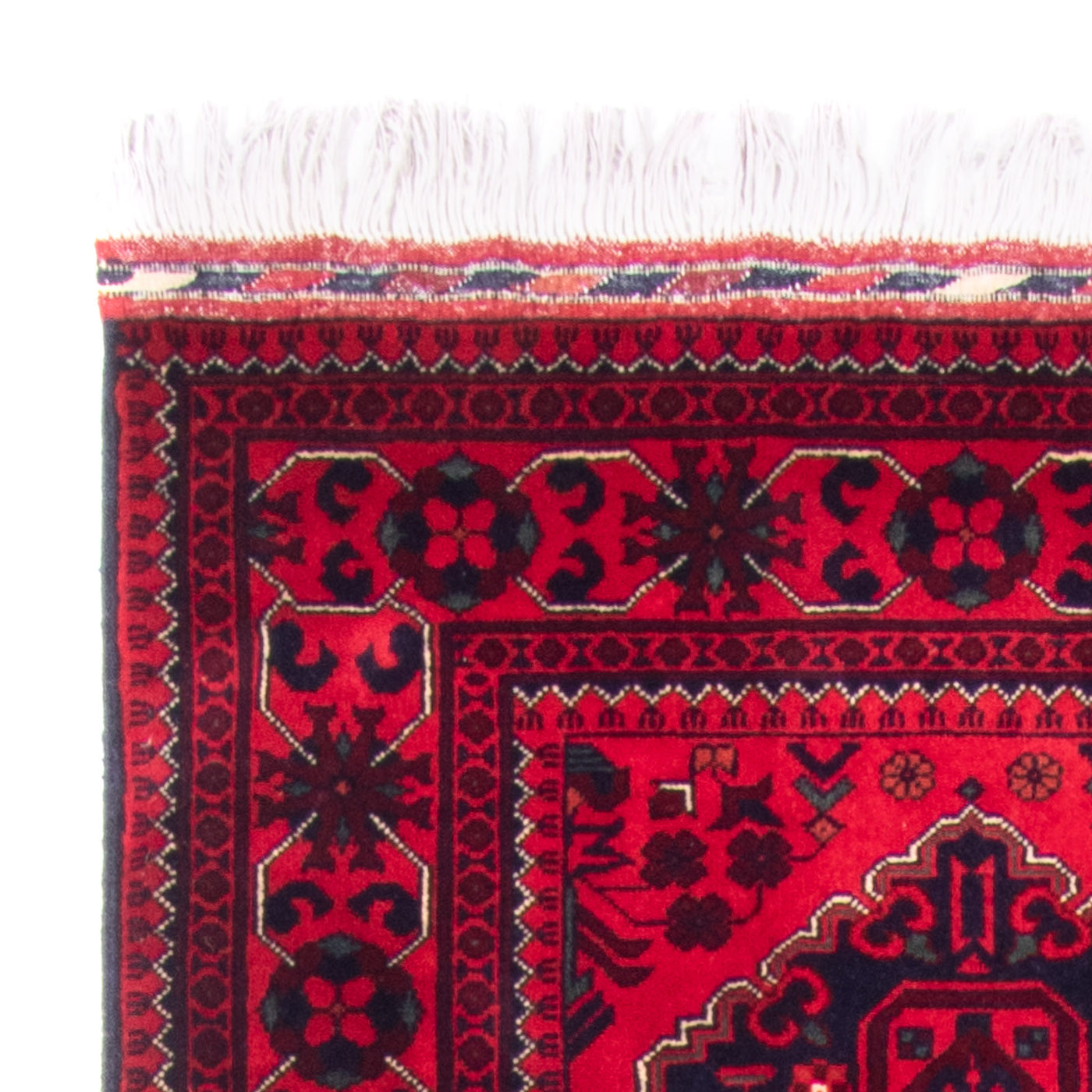 Runner Afghan Rug - 292 x 90 cm - red