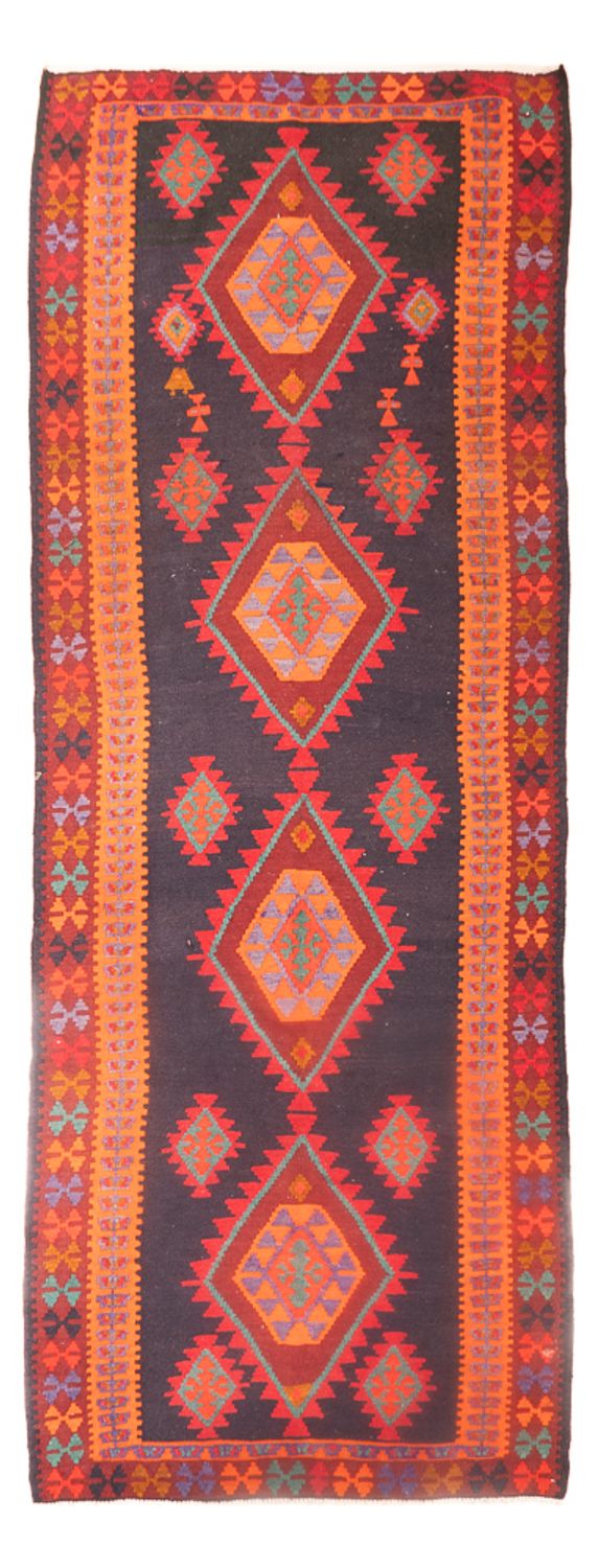 Runner Kelim Rug - Old - 385 x 145 cm - multicolored