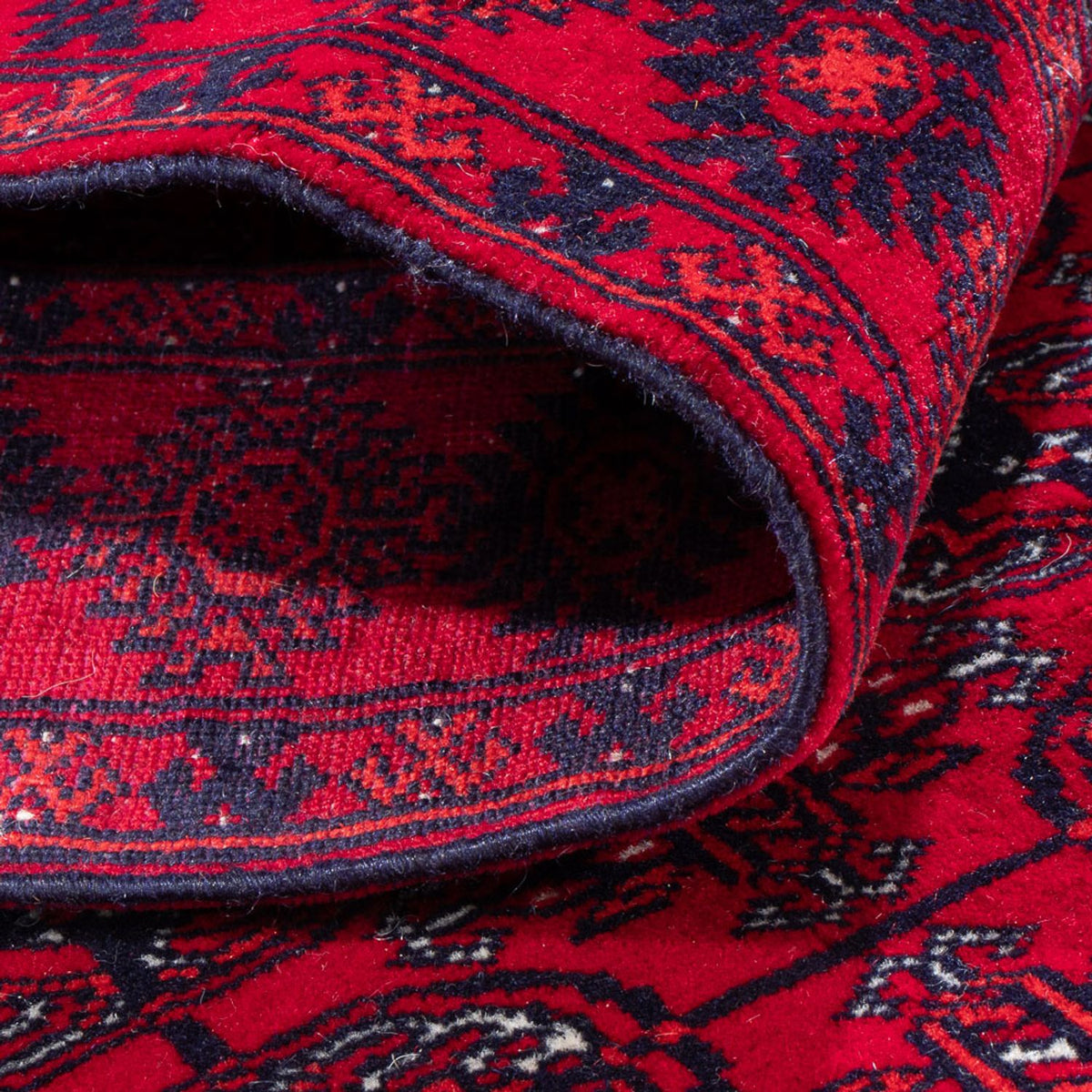 Runner Afghan Rug - Bukhara - 260 x 85 cm - red