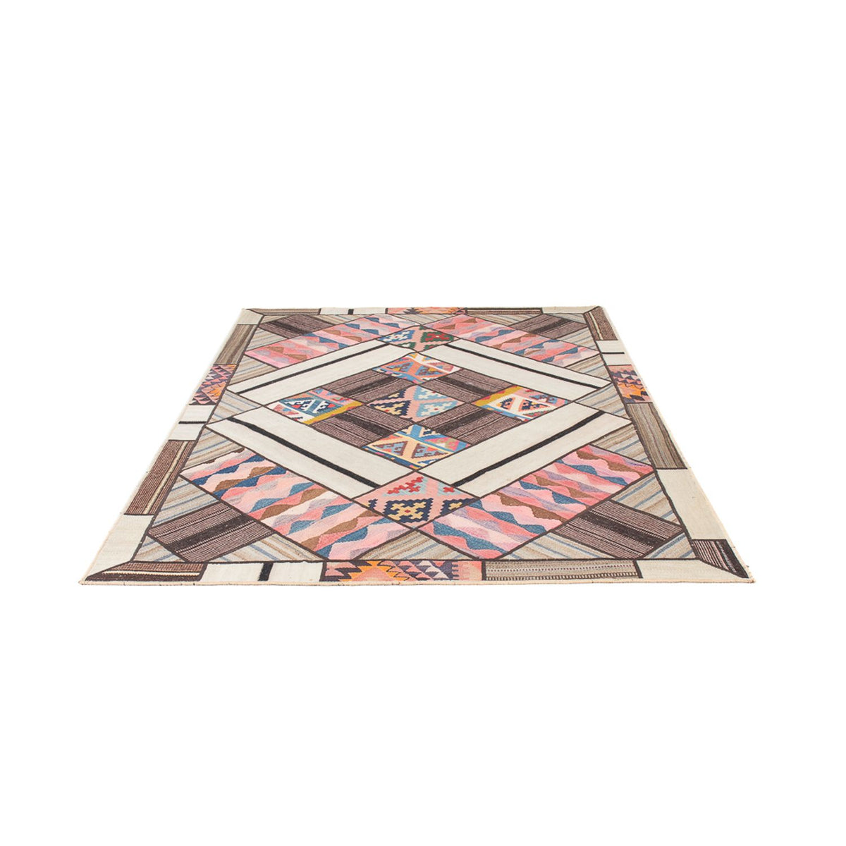 Runner Patchwork Rug - 230 x 160 cm - multicolored