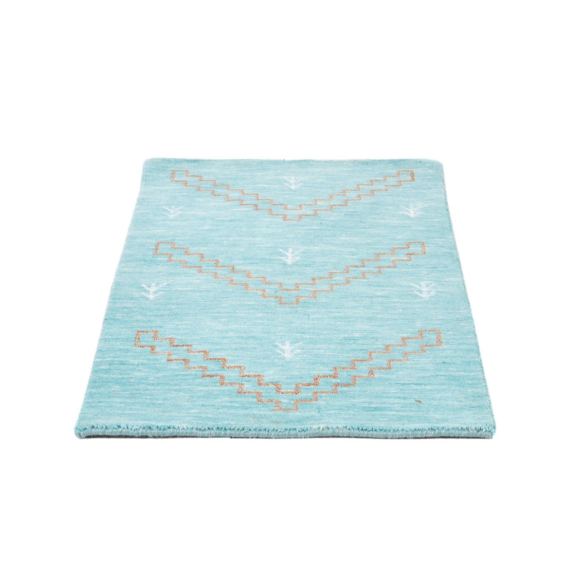 Gabbeh Rug - Loribaft Softy - 102 x 62 cm - light blue