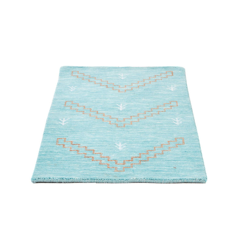 Gabbeh Rug - Loribaft Softy - 102 x 62 cm - light blue