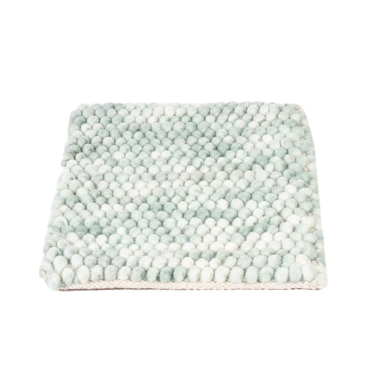 Wool Rug square  - 30 x 30 cm - light green