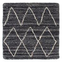 Wool Rug square  - 42 x 42 cm - anthracite