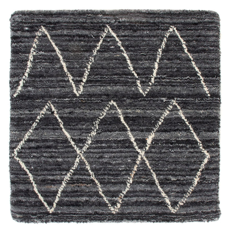 Wool Rug square  - 42 x 42 cm - anthracite