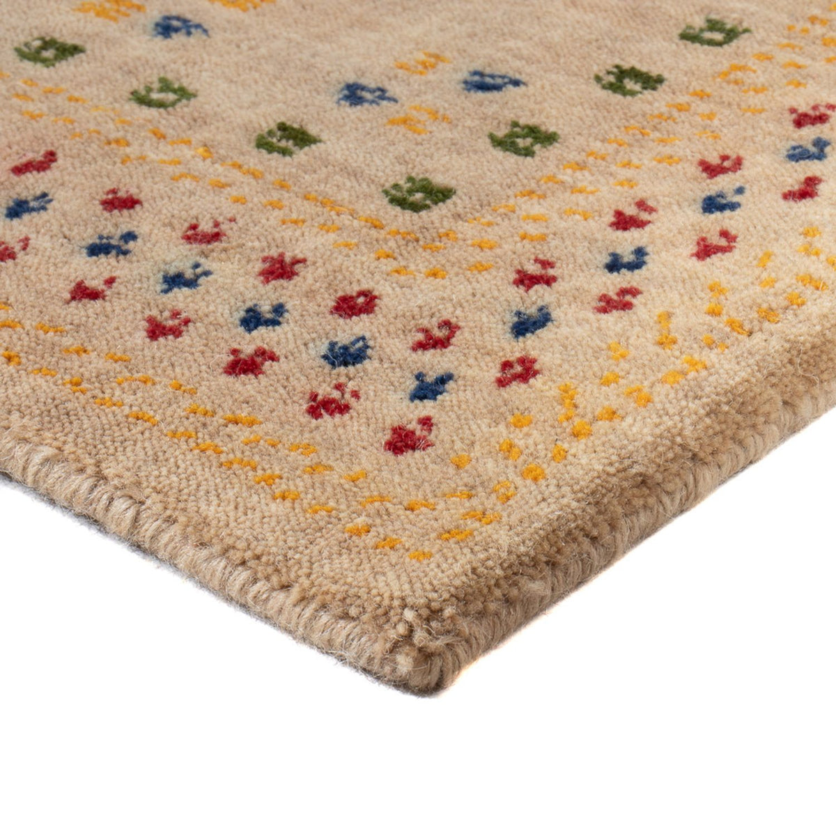 Gabbeh Rug - Loribaft Softy - 90 x 60 cm - light beige
