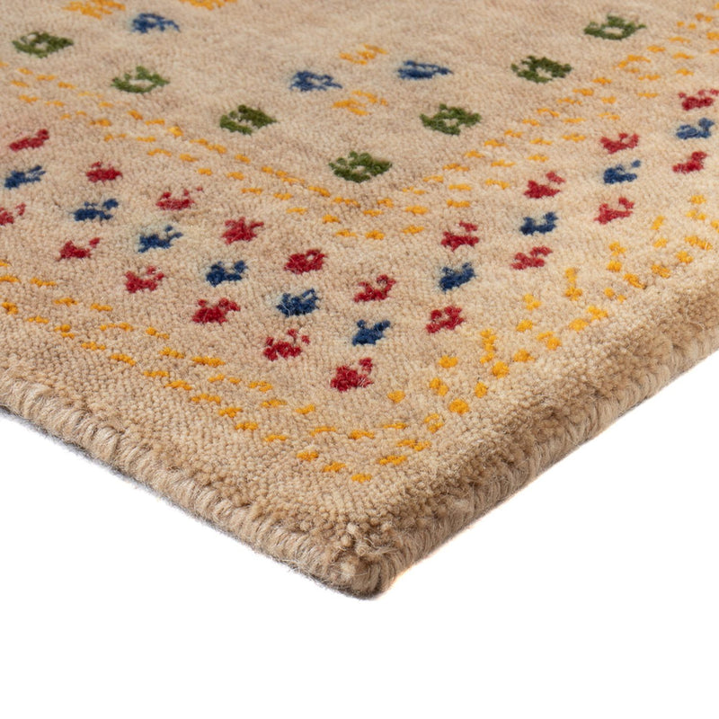 Gabbeh Rug - Loribaft Softy - 90 x 60 cm - light beige