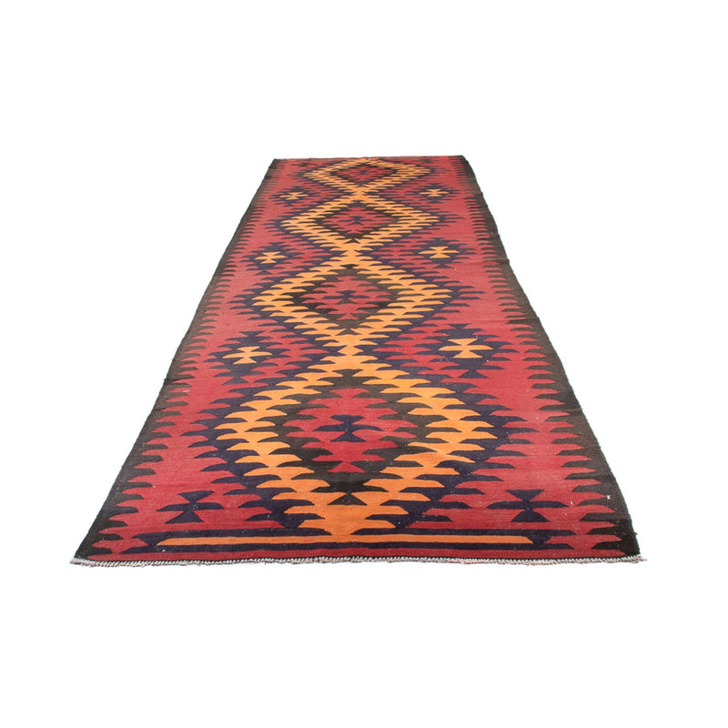 Runner Kelim Rug - Old - 423 x 140 cm - dark red