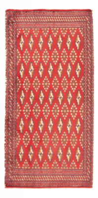 Turkaman Rug - 130 x 62 cm - red