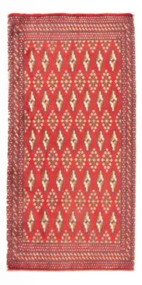 Turkaman Rug - 130 x 62 cm - red