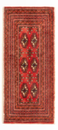 Turkaman Rug - 100 x 50 cm - dark red