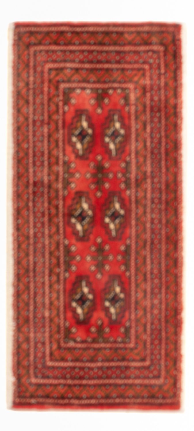 Turkaman Rug - 100 x 50 cm - dark red